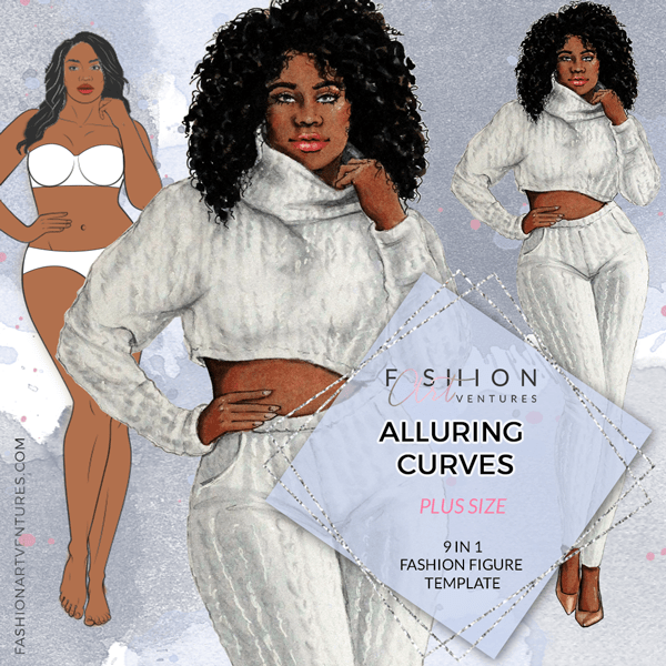 ALLURING CURVES FASHION FIGURE TEMPLATE Cover Graphic