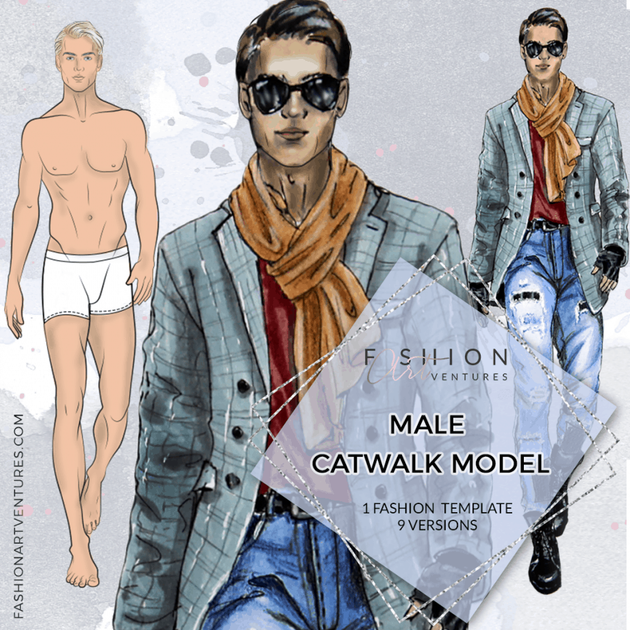 Plus Size Male Model- Catwalk Pose – Fashion ARTventures